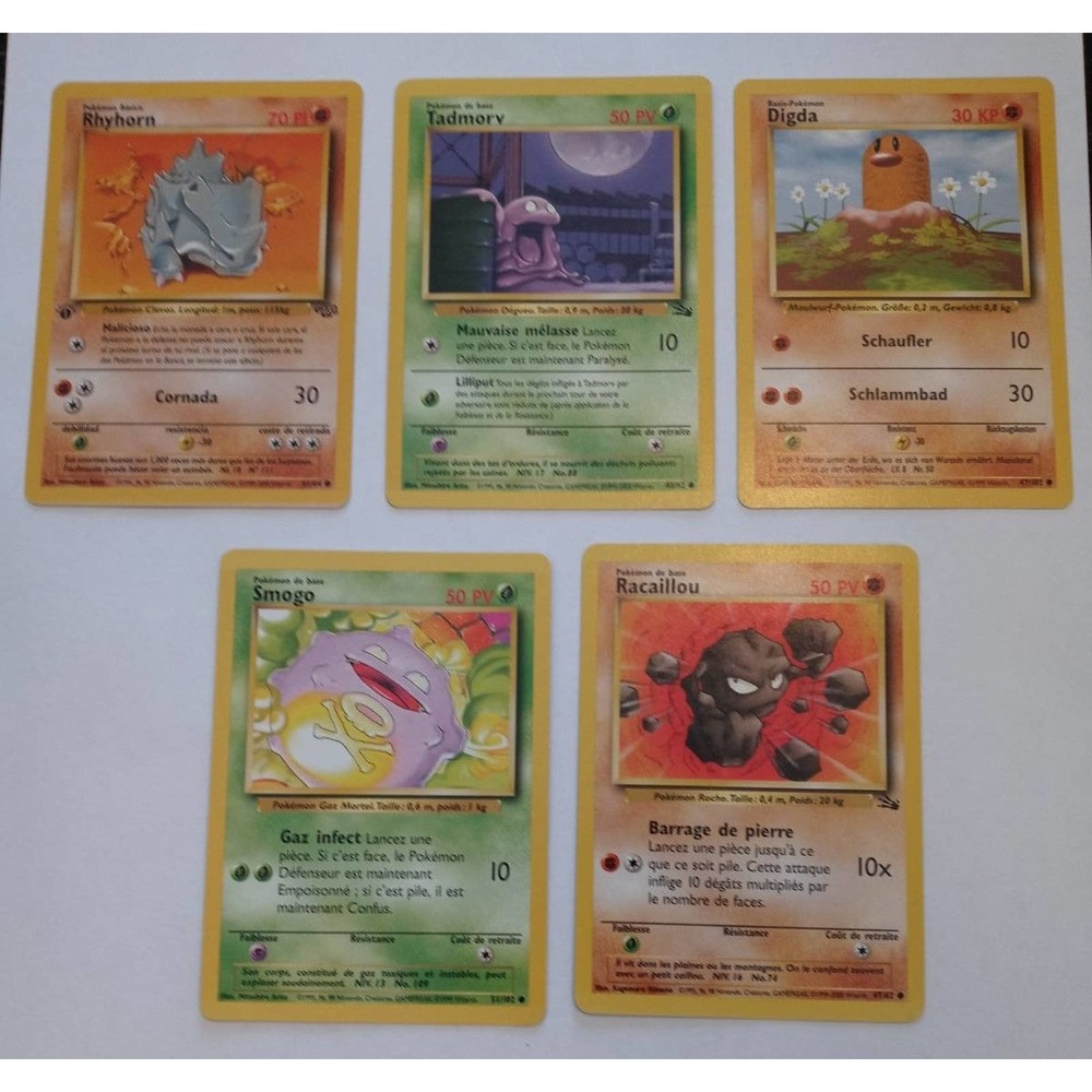 Pokemon 5 Vintage non-holo Foreign Language Cards